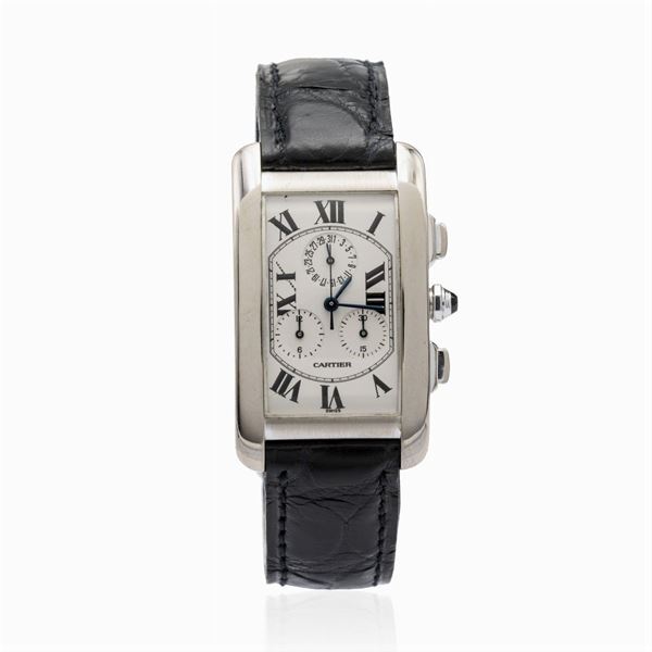 Cartier Tank Americaine Chronoflex, wristwatch
