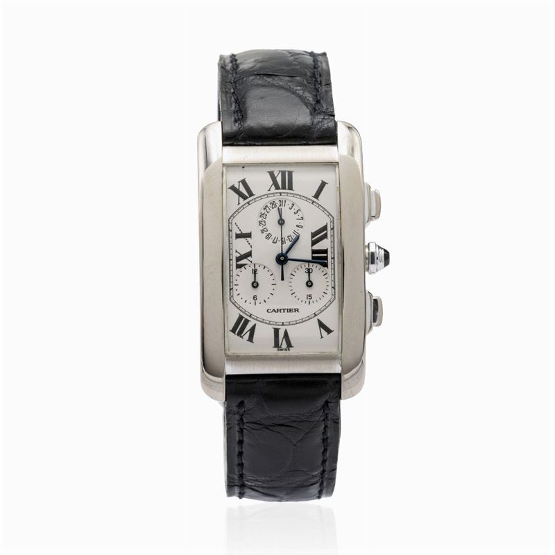 Cartier Tank Americaine Chronoflex, Orologio da Polso