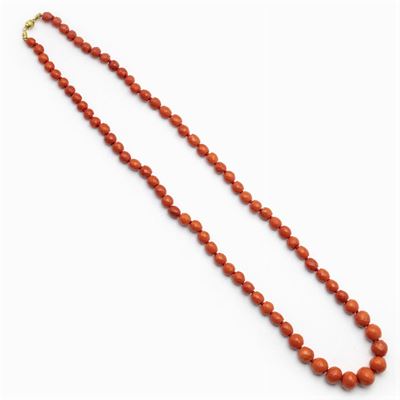 Collana Ad un Filo di Coralli Sfaccettati