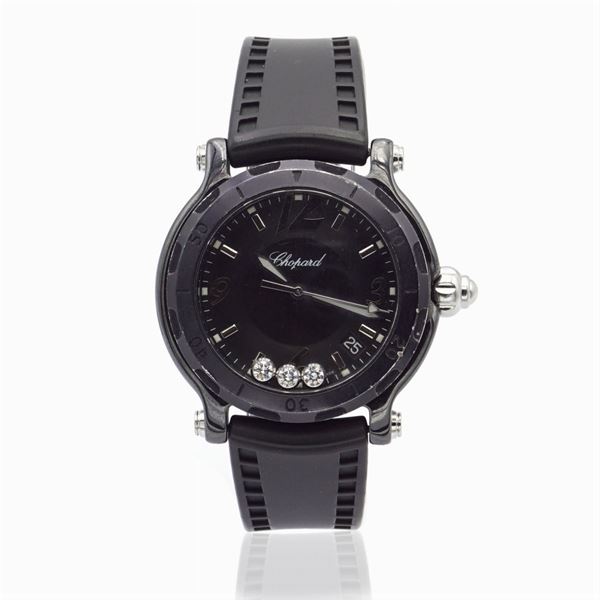 Chopard Happy Sport Black Ceramic, ladies watch