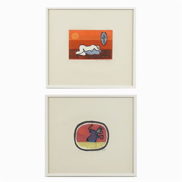 José García Ortega  (Arroba de los Montes 1921 - Parigi 1990)  - Auction Web Only  Modern and Contemporary Art - Colasanti Casa d'Aste