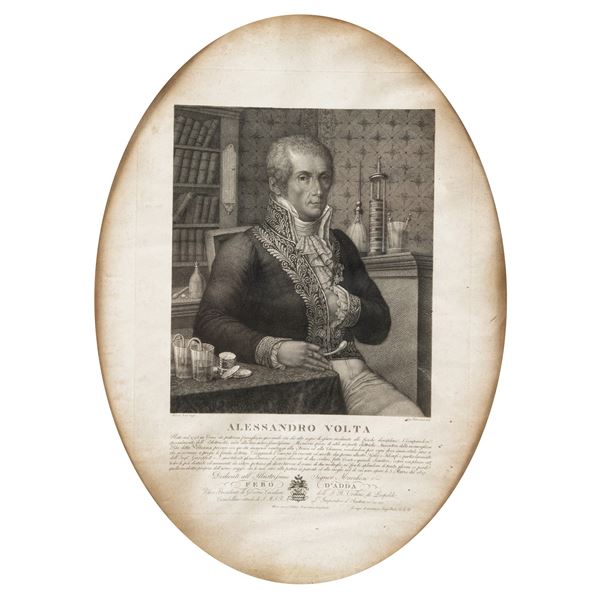 Stampa raffigurante Alessandro Volta