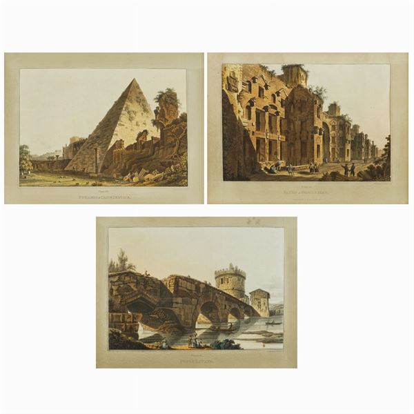 Tre stampe a colori da Dubourg  (XX Sec.)  - Auction Web Only Paintings and Prints - Colasanti Casa d'Aste