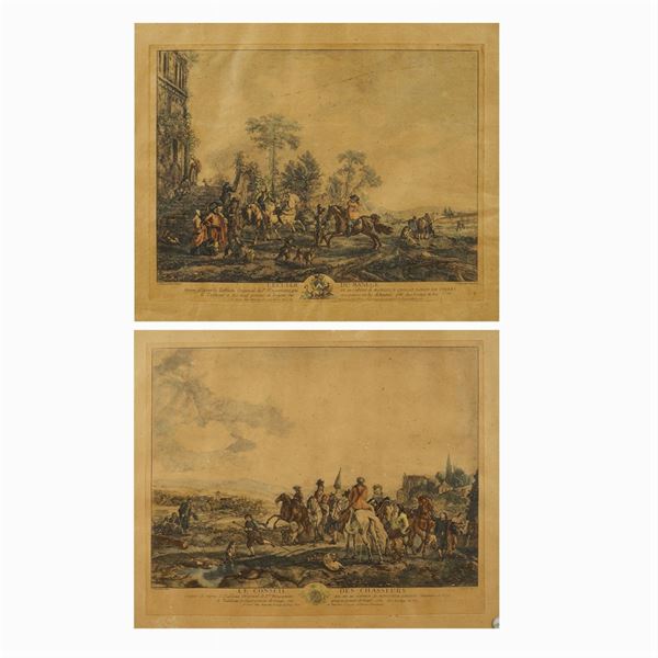 Coppia di stampe  (Francia, XIX-XX Sec.)  - Asta Dipinti e Stampe Web Only - Colasanti Casa d'Aste