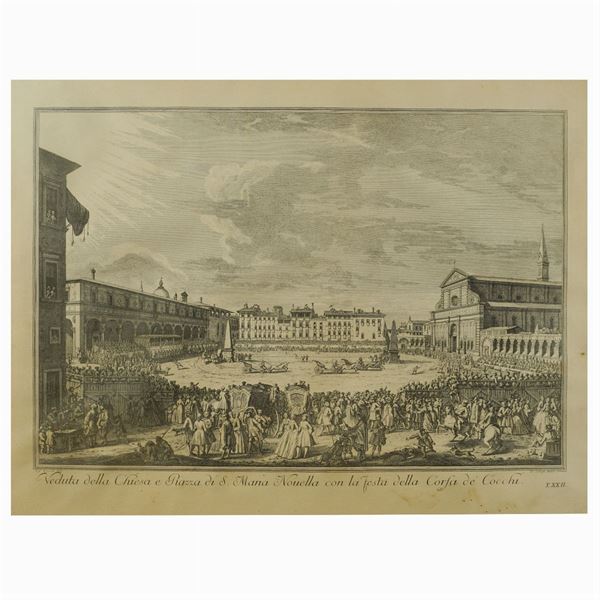 Giuseppe Zocchi  (Firenze 1716 - 1767)  - Asta Dipinti e Stampe Web Only - Colasanti Casa d'Aste
