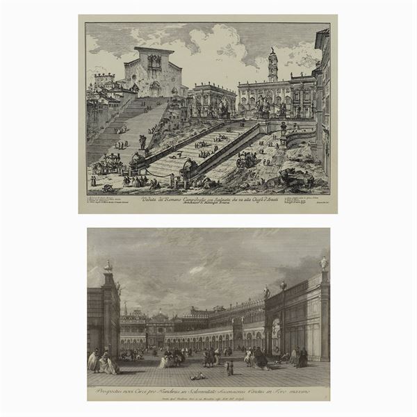 Due stampe (2)  (Italia, XX Sec.)  - Auction Web Only Paintings and Prints - Colasanti Casa d'Aste