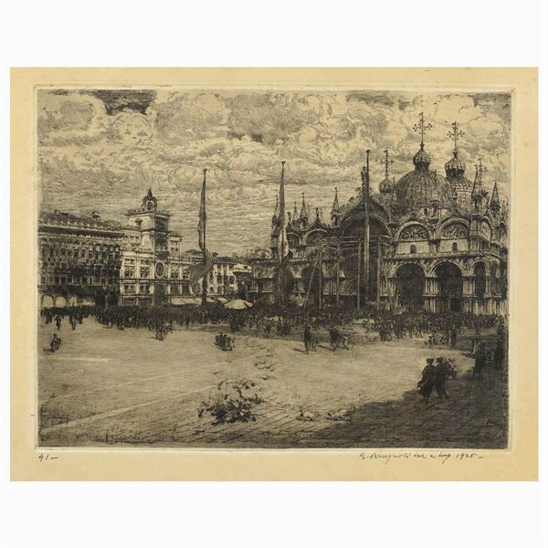 Emanuele Brugnoli  (Bologna 1859 - Venezia 1944)  - Auction Web Only Paintings and Prints - Colasanti Casa d'Aste