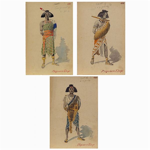Atelier Attilio Comelli  (Italia, 1904 circa)  - Asta Bozzetti e Figurini Web Only - Colasanti Casa d'Aste