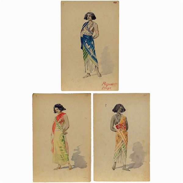 Atelier Attilio Comelli  (Italia, 1904 circa)  - Asta Bozzetti e Figurini Web Only - Colasanti Casa d'Aste