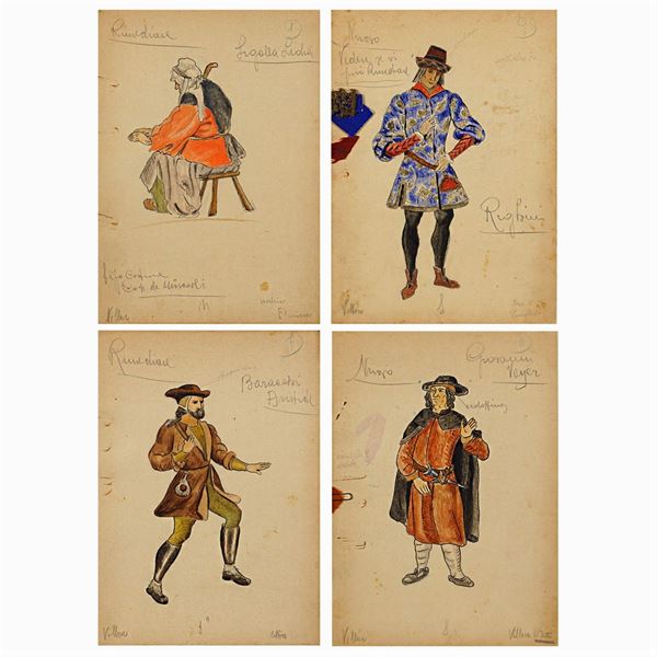 Costume sketches for "Villon"