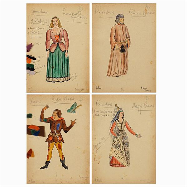 Costume sketches for "Villon"