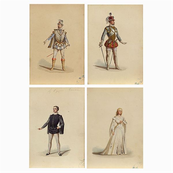 Luigi Bartezago  (Milano 1820 - 1905)  - Asta Bozzetti e Figurini Web Only - Colasanti Casa d'Aste