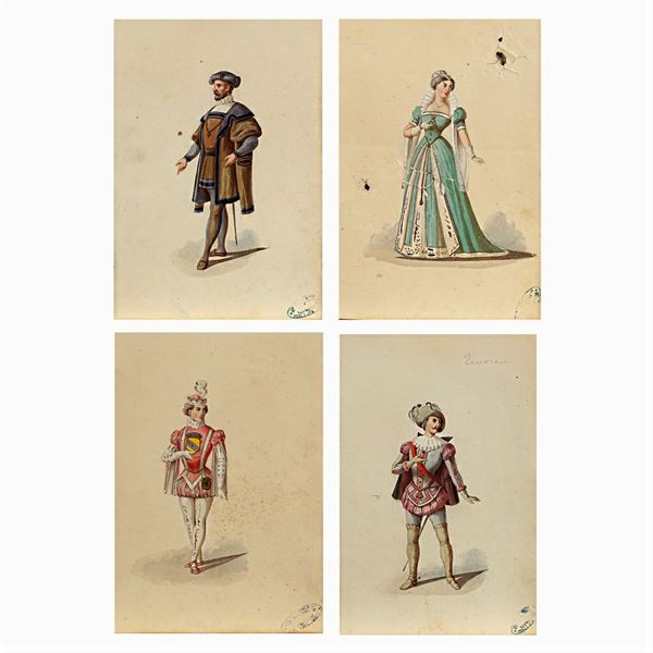 Luigi Bartezago  (Milano 1820 - 1905)  - Asta Bozzetti e Figurini Web Only - Colasanti Casa d'Aste
