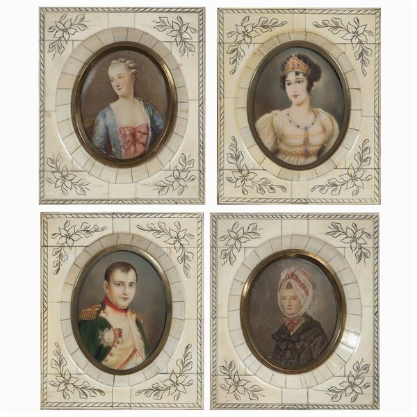 Group of four miniatures