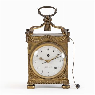 Marescialla o Pendulette D'officier in Bronzo Dorato