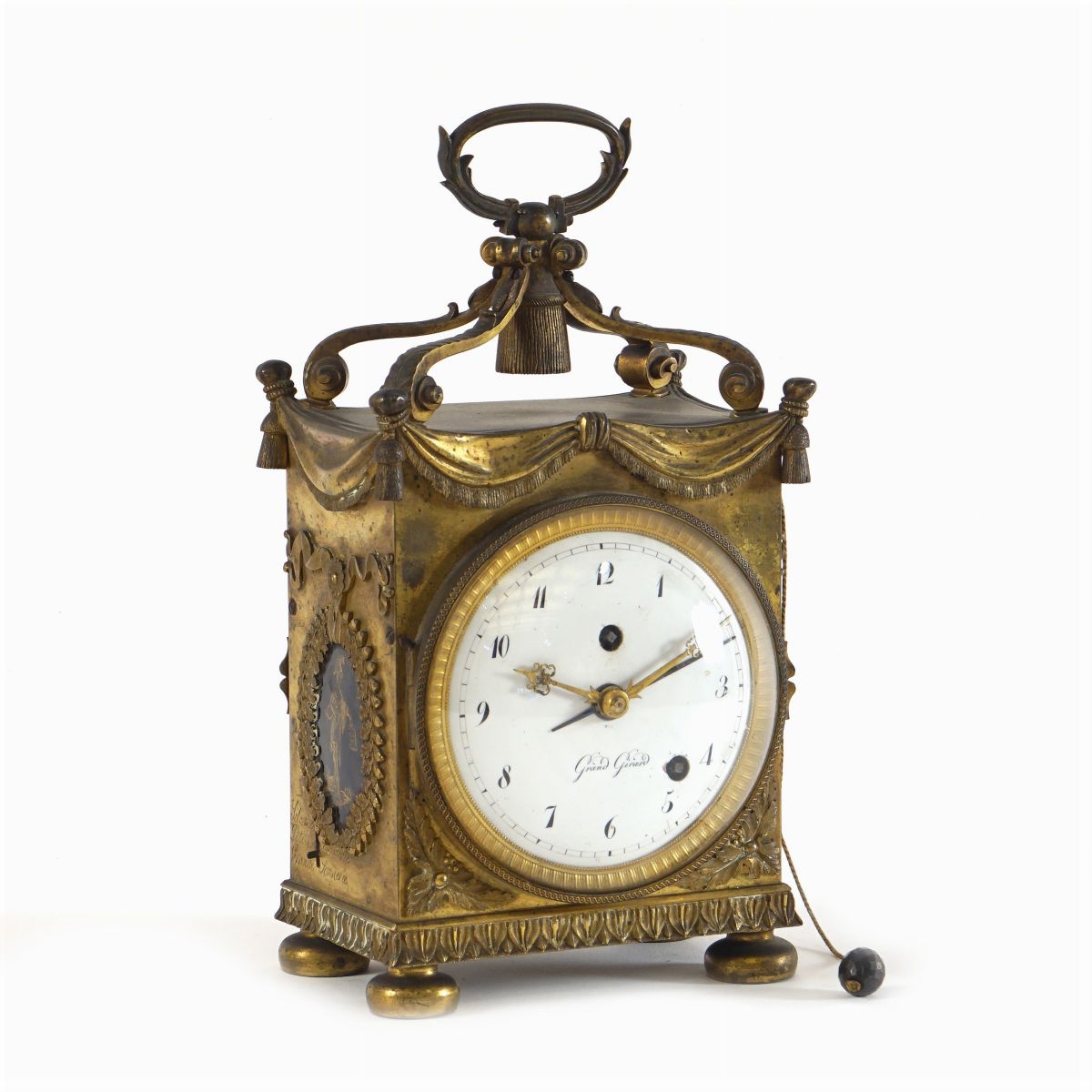 Marescialla o Pendulette D'officier in Bronzo Dorato