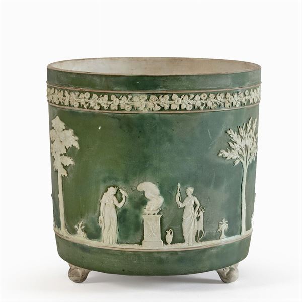 Cachepot in porcellana wedgwood  (Inghilterra, XX Sec.)  - Asta Da Importanti Collezioni Romane - Colasanti Casa d'Aste