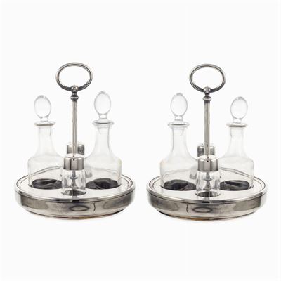 Sambonet, Coppia di Oliere in Acciaio Inox