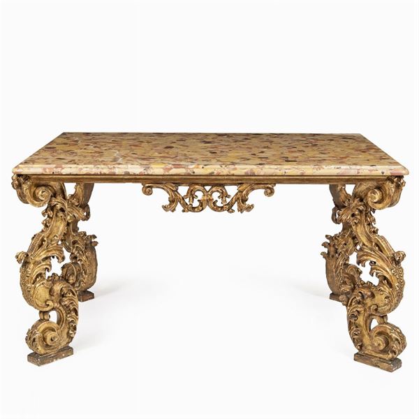 Gilded wood Centerpiece table