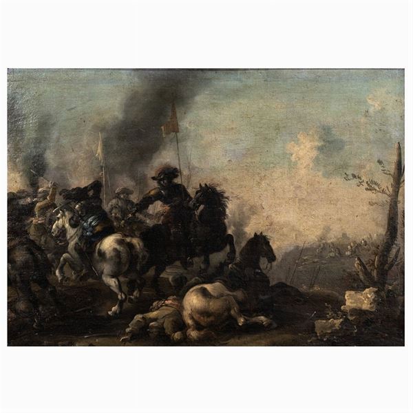 Jacques Courtois called Il Borgognone  (Saint-Hyppolite 1621 - Rome 1676)  - Auction From Important Roman Collections - Colasanti Casa d'Aste