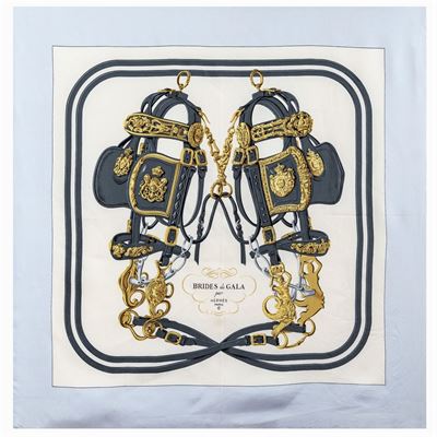 Hermès, Foulard Vintage Collezione Brides De Gala
