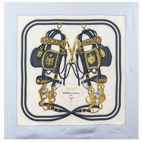 Hermès, foulard vintage collezione Brides De Gala