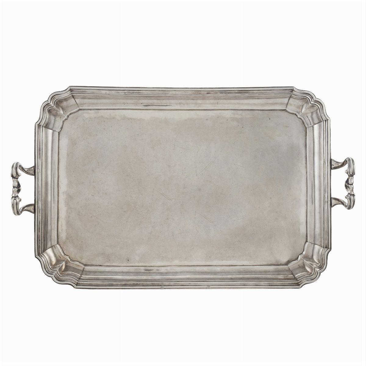 Vassoio in argento a due manici (Roma, XVIII-XIX Sec.) - Asta Argenti e  L'Arte della