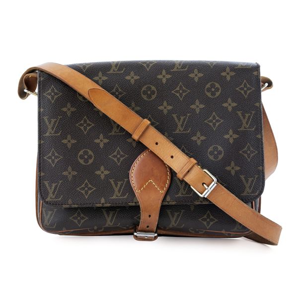 Louis Vuitton Crossbody Bag Vintage Cartouchiere Black Cloth ref.995849 -  Joli Closet