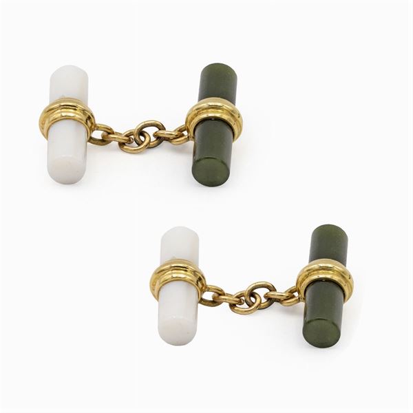 Gemelli a cilindro in oro giallo 18kt