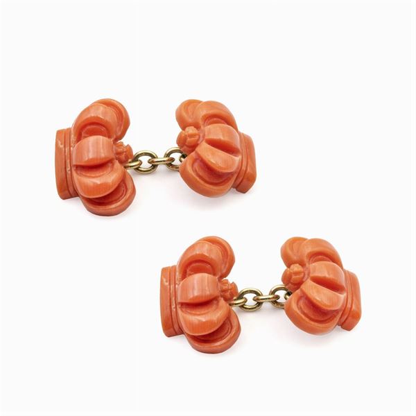 Gemelli corone in oro giallo 18kt