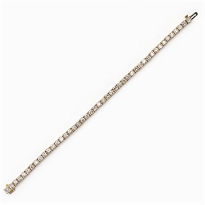 Bracciale Tennis in Oro Giallo 14kt e Diamanti