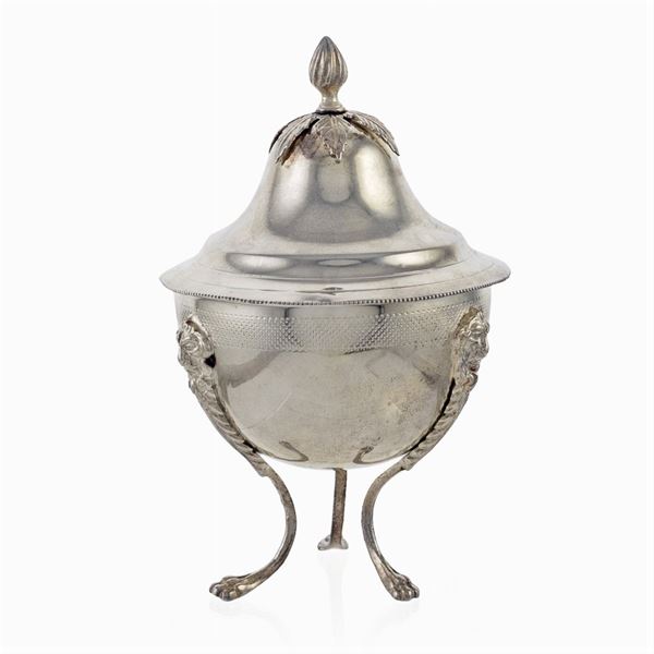 Silver sugar bowl