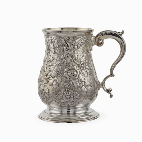 Silver and  gilded silver tankard