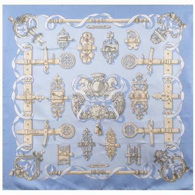 Hermes, Foulard Vintage Collezione Ferronerie