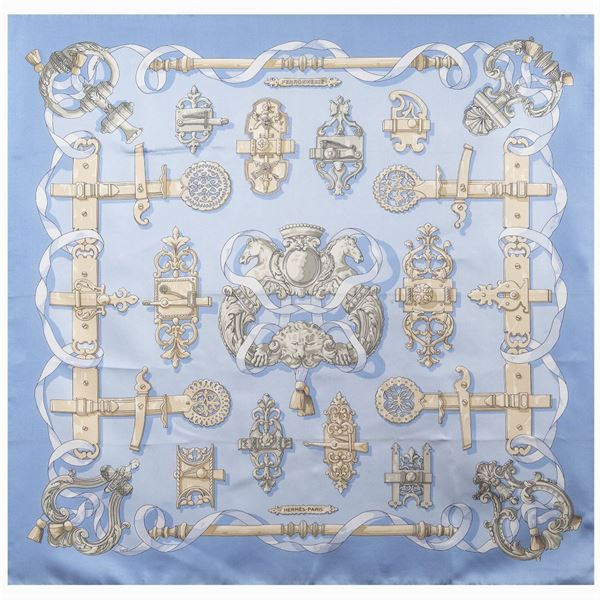Hermes, foulard vintage collezione Ferronerie