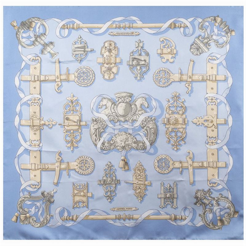 Hermes, Foulard Vintage Collezione Ferronerie