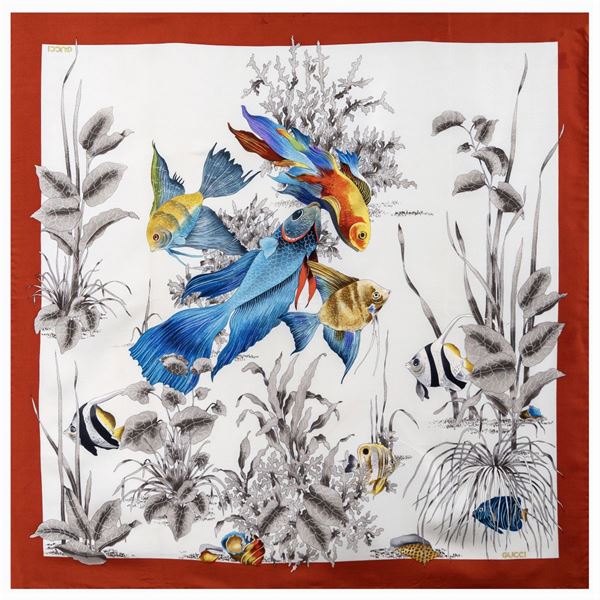 Gucci, foulard animalier vintage
