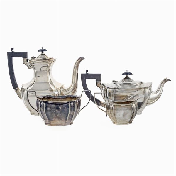 silvered metal Tea and coffee service (4)
