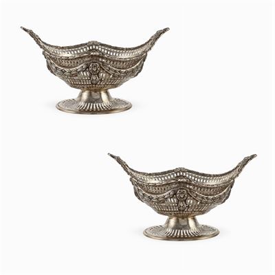Coppia di Cestini in Argento