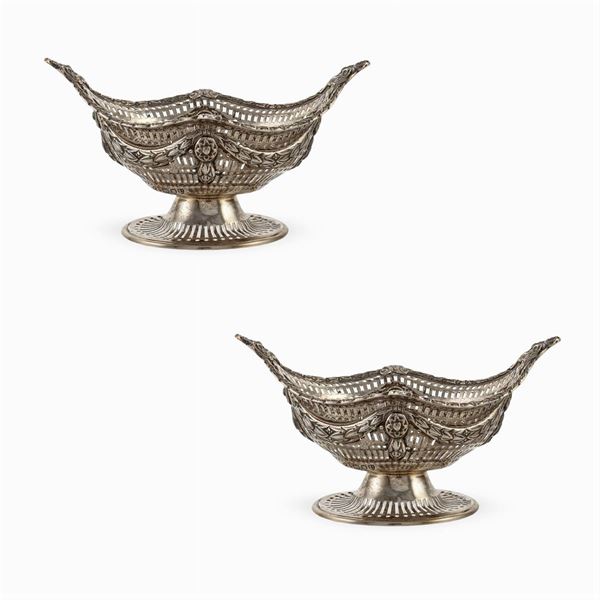 Pair of silver baskets  (London, 1895)  - Auction Fine Silver and Art of the table - Colasanti Casa d'Aste