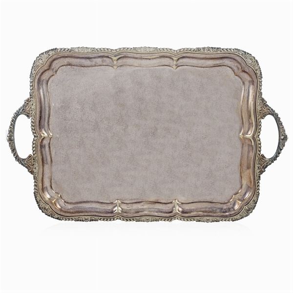 Silver metal tray