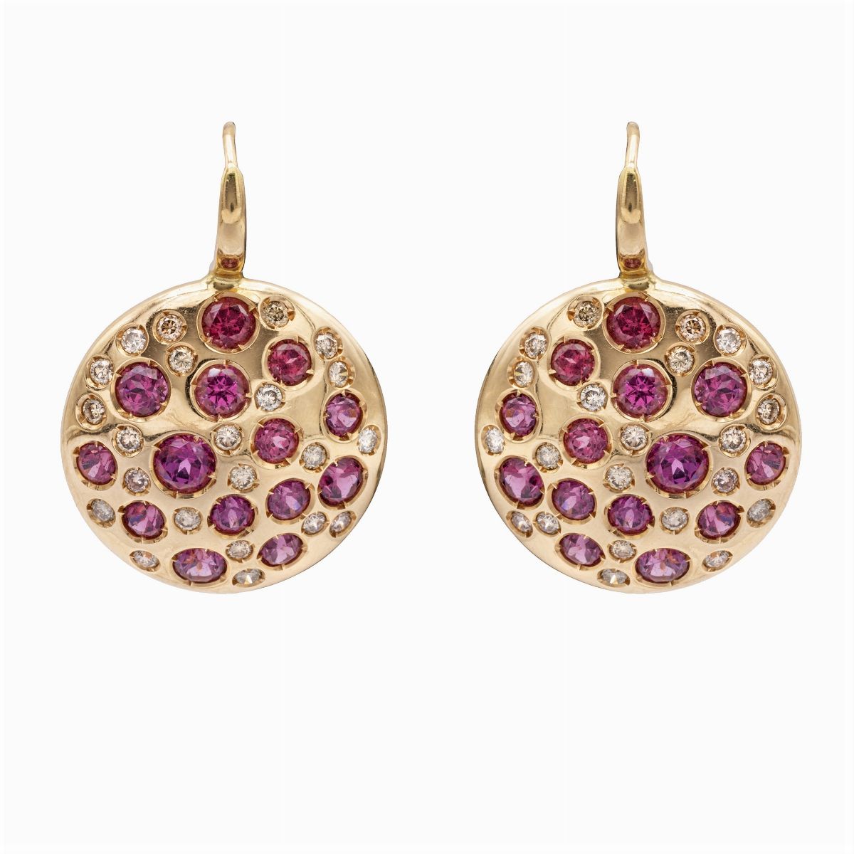 Parure in Oro Rosa 18kt Zaffiri Rosa e Diamanti