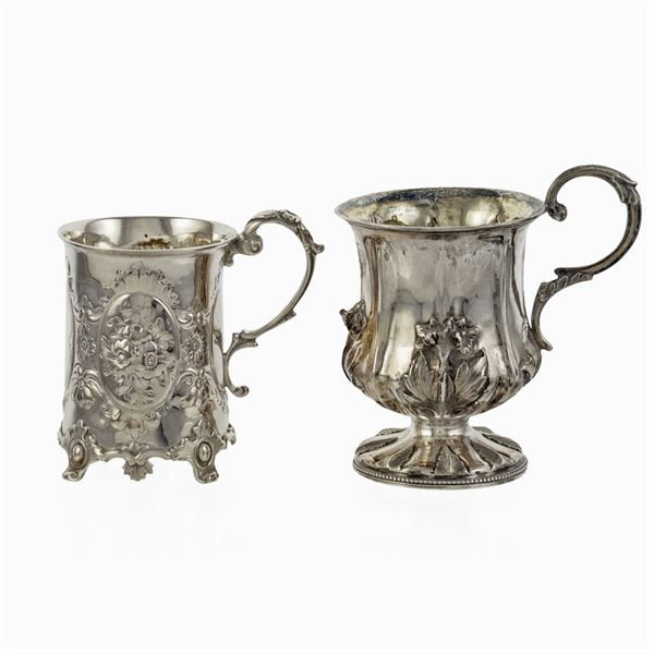 Two silver mugs  (England, 19th century)  - Auction Fine Silver and Art of the table - Colasanti Casa d'Aste