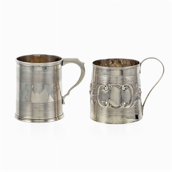 Two silver mugs  (England, 19th century)  - Auction Fine Silver and Art of the table - Colasanti Casa d'Aste