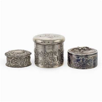 Gruppo di Scatole in Argento (3)