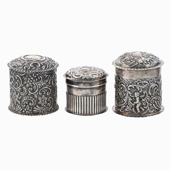 Gruppo di scatole in argento (3)