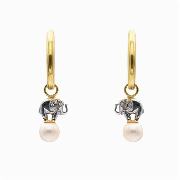 Orecchini cerchi in oro giallo 18kt
