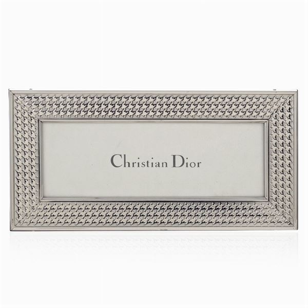 Christian Dior, cornice portafoto  in argento e legno