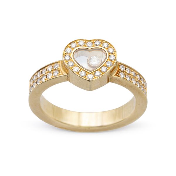 Chopard anello a cuore collezione Happy Diamond