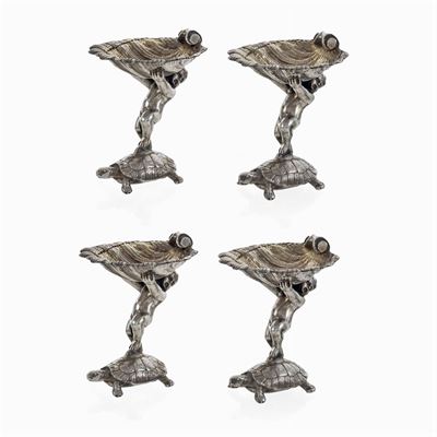 Set di Quattro Saliere in Argento